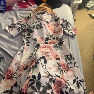white floral dress